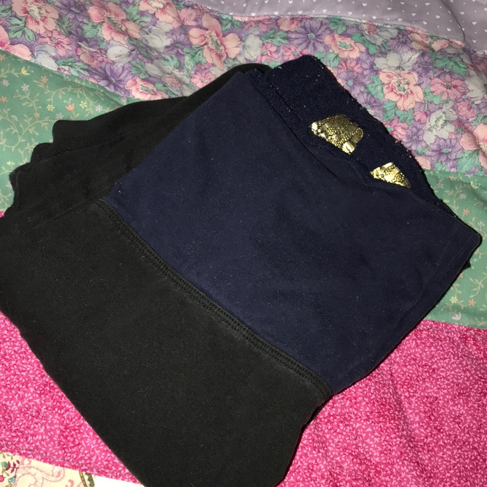 VS PINK WVU fold over leggings
